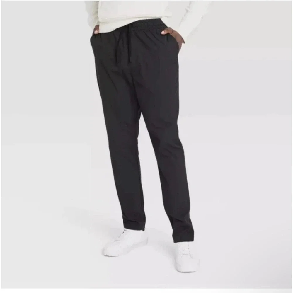 All In Motion Mens Ripstop Pant Black Medium NWT Moisture Wicking Stretch UPF50+